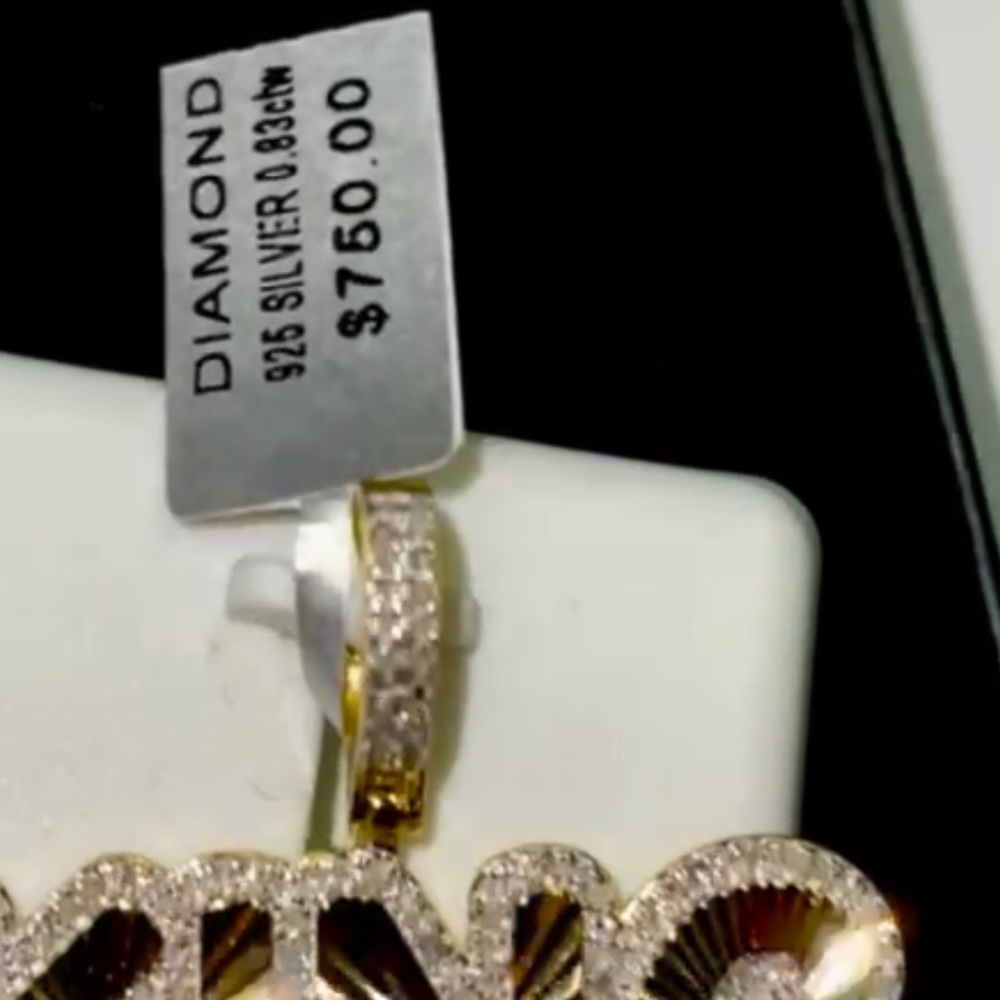 REAL DIAMOND King Custom made pendant charm .83ct Appraisal Incl. BEST GIFT SALE - Picture 6 of 7